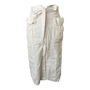 Moussy Linen Cotton Blend Midi Cargo Skirt Off White Size 1

 #G47
